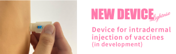 Device for intradermal injection of vaccines(in development)